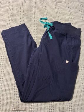 FIGS Yola Freex Lined Tall Navy scrub pant